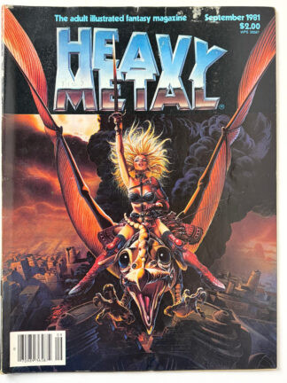 Heavy Metal Volume 5 #6 (September 1981) 1st cover app. of Taarna