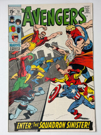 Avengers #70 (1969) Origin & 1st full team app. Squadron Sinister