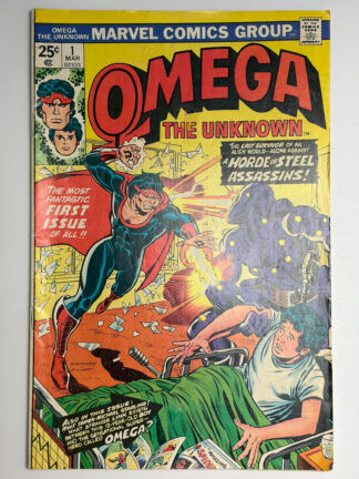 Omega the Unknown #1 (1976) 1st app. of Omega the Unknown, 1st app. James-Michael Starling - Cover