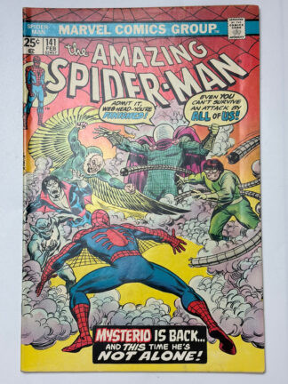 Amazing Spider-Man #141 (1975) 1st app. Mysterio (Daniel Berkhart) - Cover