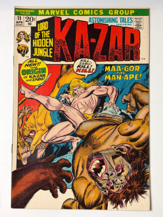 Astonishing Tales #11 (1972) Origin of Ka-zar and Sabu - Cover