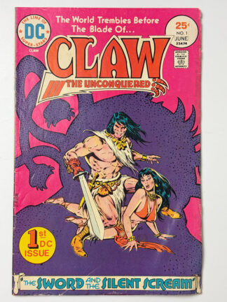 Claw: The Unconquered #1 (1975) 1st app. of Claw the Unconquered - Cover