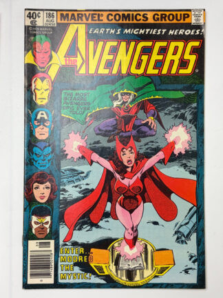 Avengers #186 (1979) 1st app. Chthon, 1st app. Magda, Origin of Scarlet Witch, Origin of Quicksilver - Cover