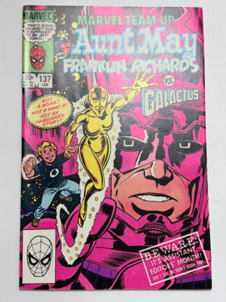 Marvel Team-Up #137 (1984) 1st app. Golden Oldie (Aunt May) - Cover