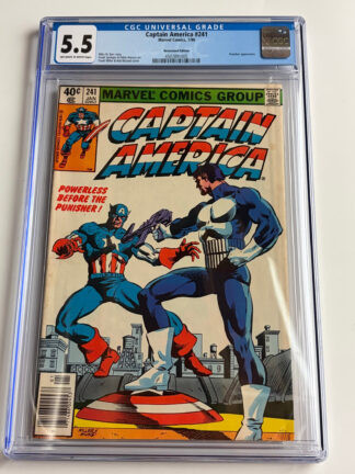 Captain America #241 (1980) 1st battle of the Punisher vs Captain America - Cover