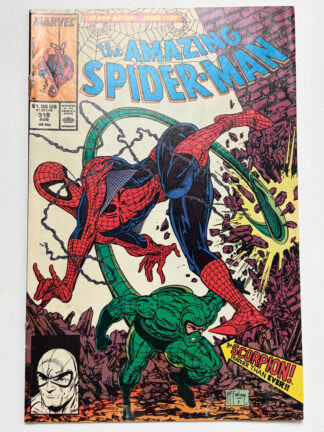 Amazing Spider-Man #318 (1989) Stains on bottom of cover - Cover