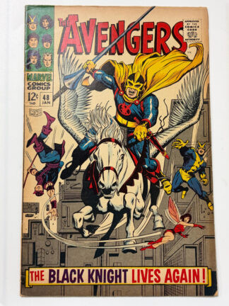 Avengers #48 (1968) 1st app. Black Knight (Dane Whitman), 1st app. Aragorn the Winged Steed - Cover