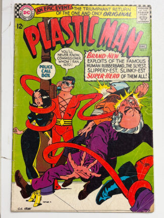Plastic Man #1 (1966) 1st app. of Plastic Man, son of the original Plastic Man - Cover