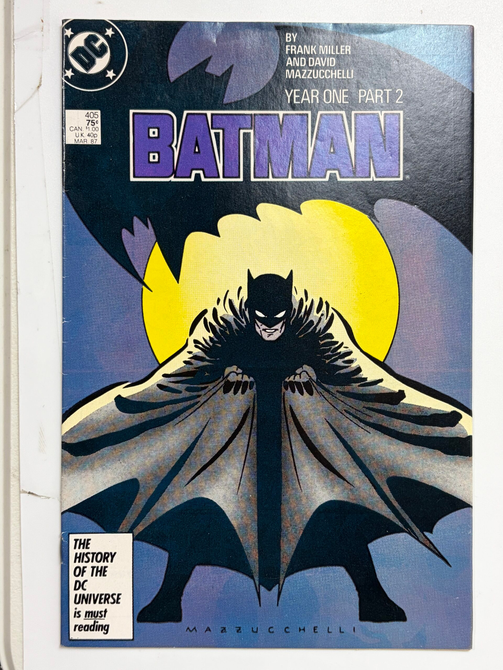 Batman #405 (1987) 1st app. Sarah Essen, 1st app. Carmine Falcone, 1st app. Officer Stanley Merkel in the main DCU - Cover