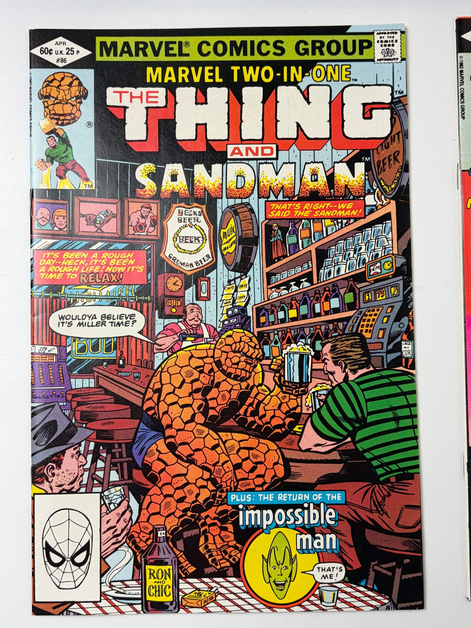 Marvel Two-In-One #86 (1982) Origin of Sandman