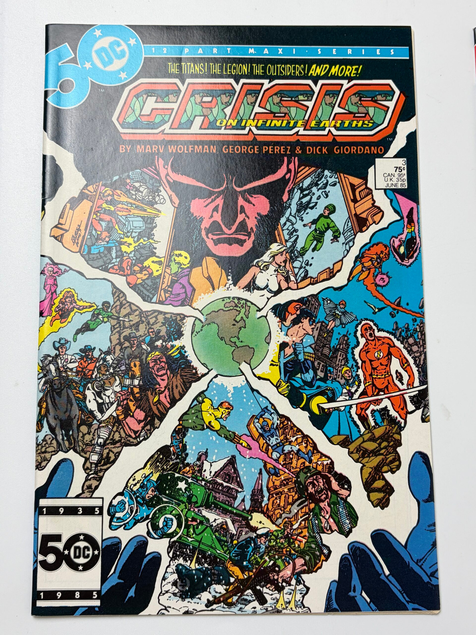 Crisis On Infinite Earths #3 (1985) 2nd cameo app. Anti-Monitor