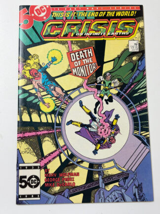 Crisis On Infinite Earths #4 (1985) 1st app. Lady Quark, 1st app. Doctor Light (Kimiyo Hoshi), 1st app. Lord Volt, 2nd app. John Constantine