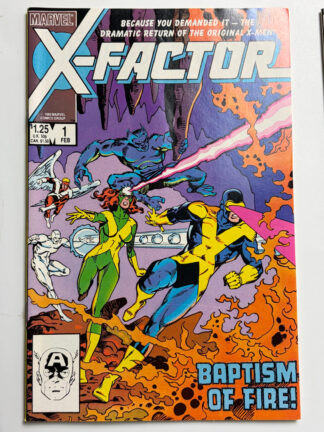 X-Factor #1 (1986) 1st app. Cameron Hodge, 1st app. Rusty Collins, 2nd cameo app. Cable as a baby, 1st team app. X-Factor