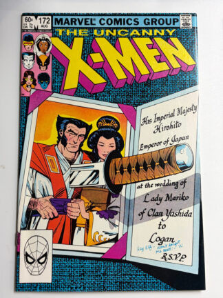 Uncanny X-Men #172 (1983) Wolverine's wedding to Mariko Yashida