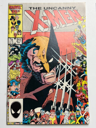 Uncanny X-Men #211 (1986) 1st full team app. The Marauders, Marvel 25th Anniversary Frame Cover