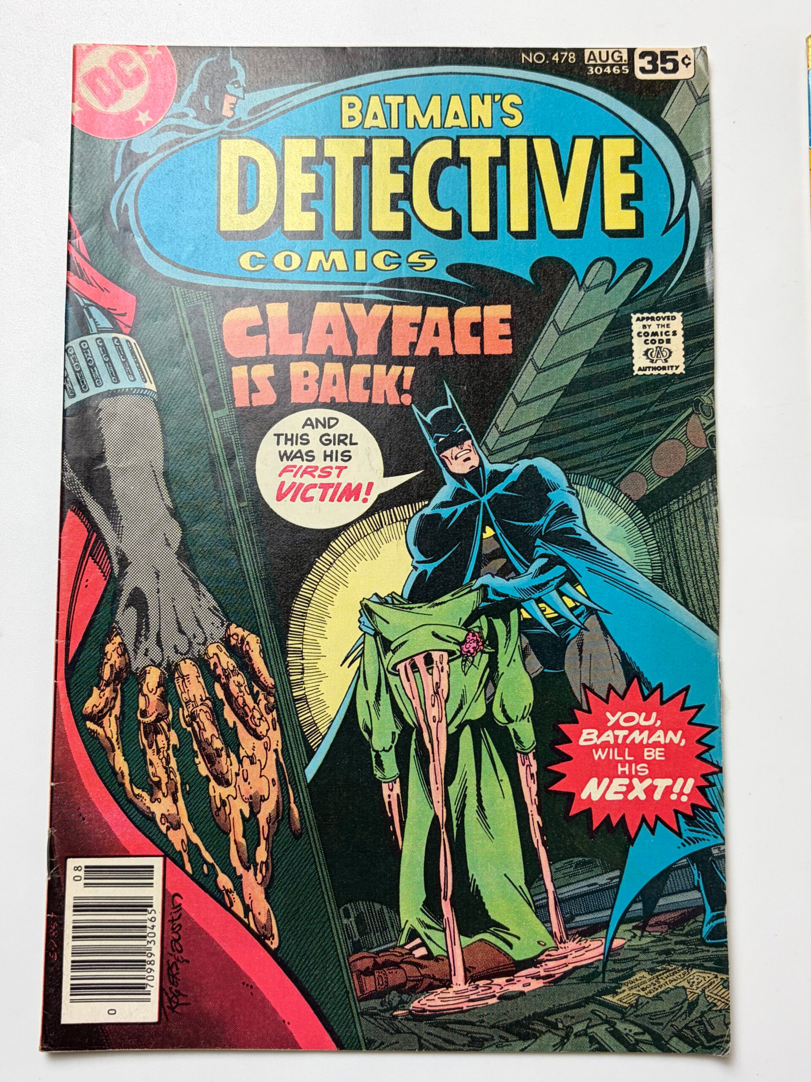 Detective Comics #478 (1978) 1st full app. Clayface (Preston Payne)