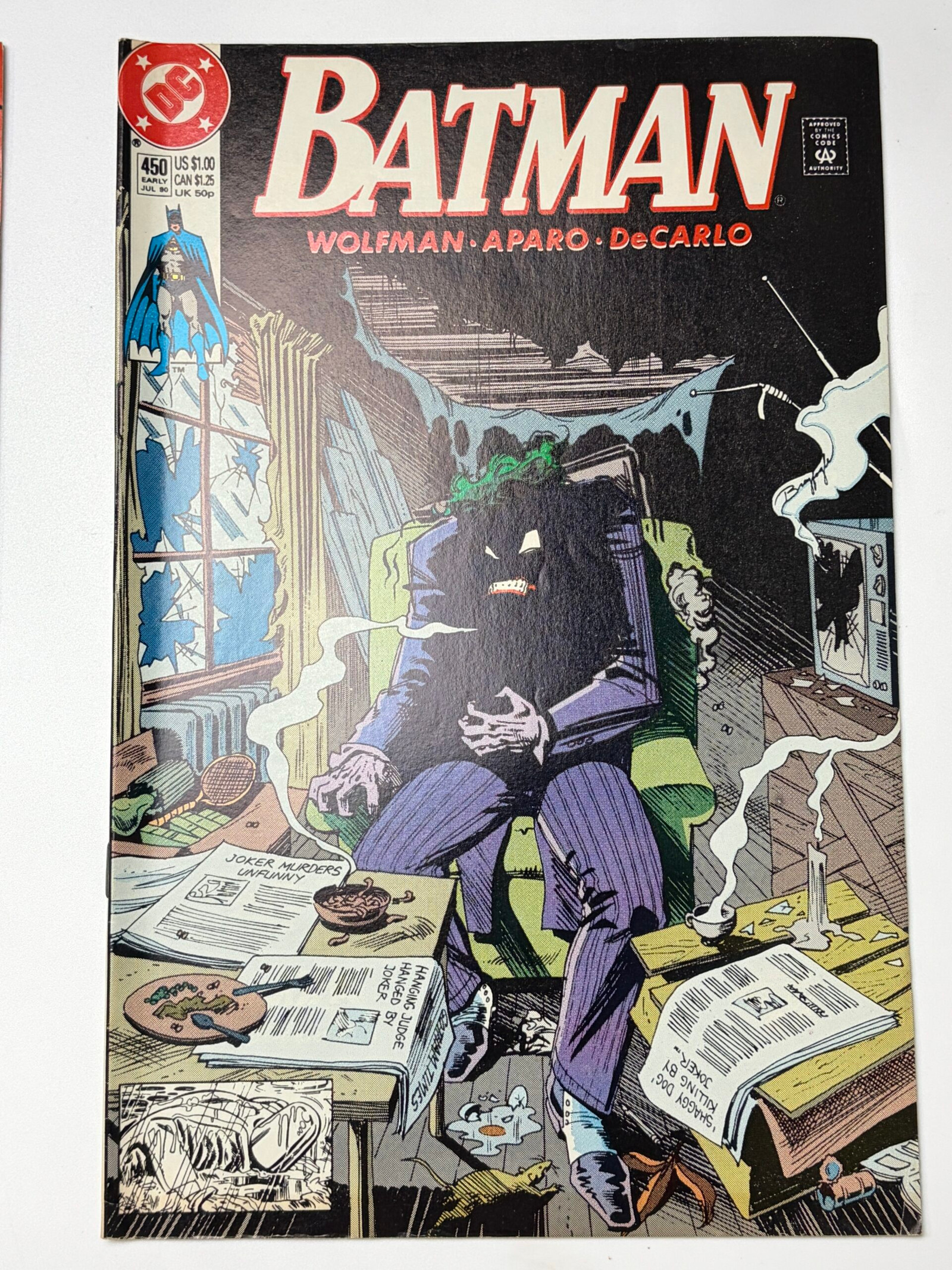 Batman #450 (1990) Joker app., 1st app. Curtis Base