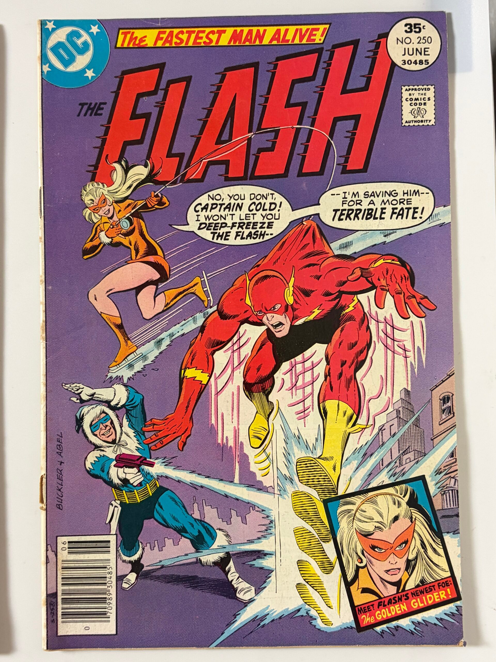 Flash #250 (1977) 1st app. Golden Glider in 6.0 Fine