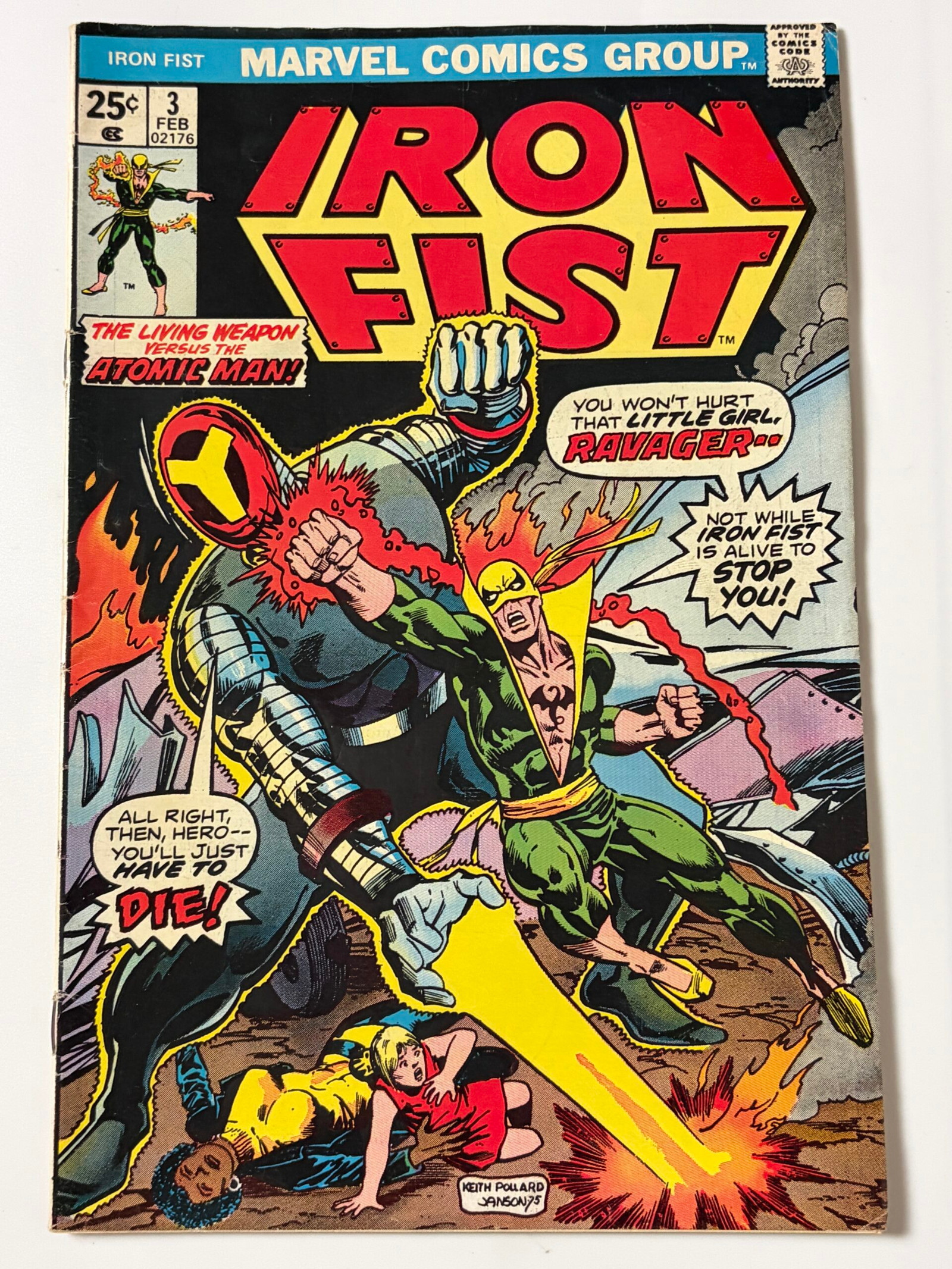 Iron Fist #3 (1976) in 7.0 Fine/Very Fine