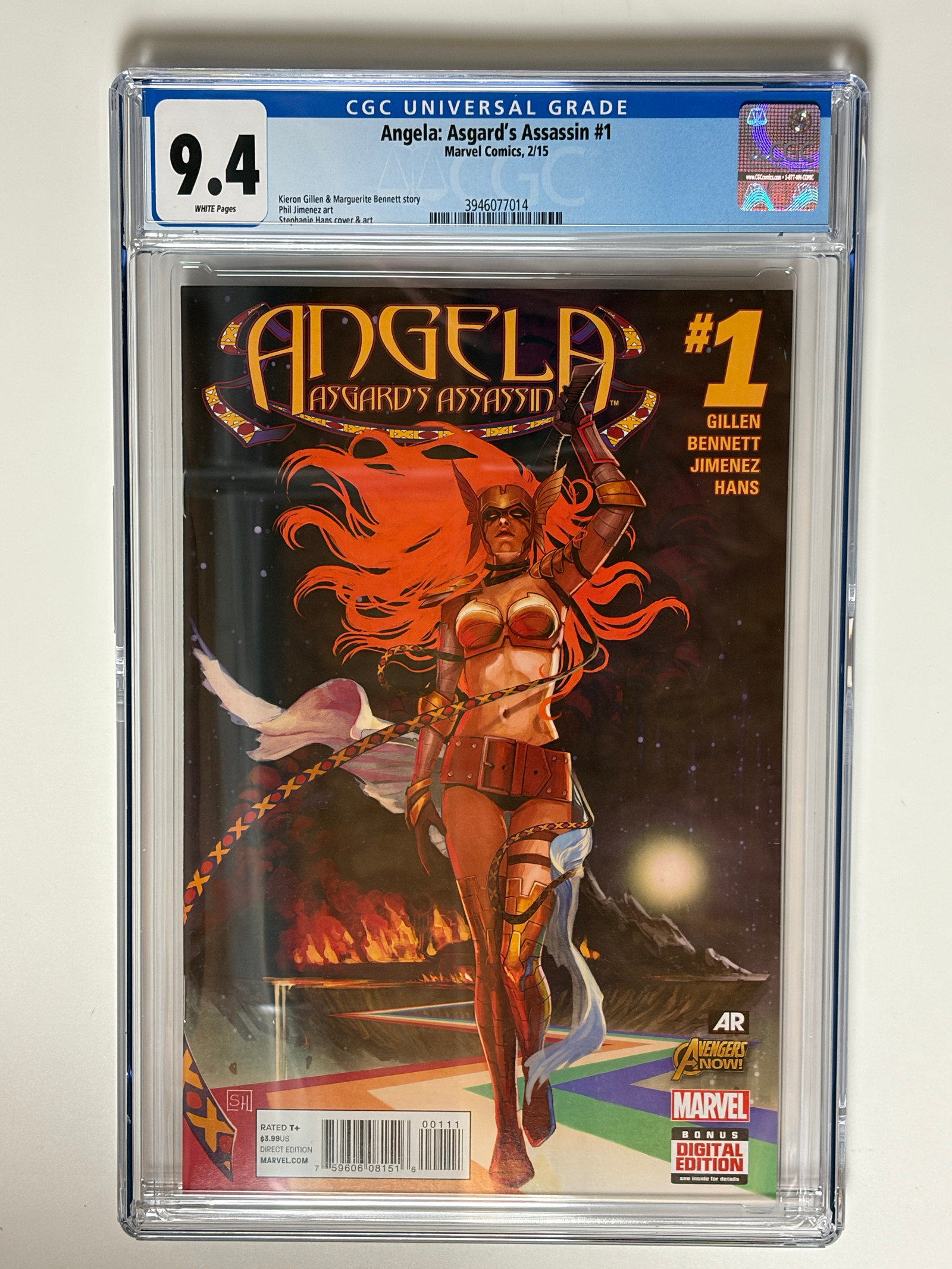 Angela: Asgard's Assassin #1 (2015) 1st app. of Sera in CGC 9.4 Near Mint