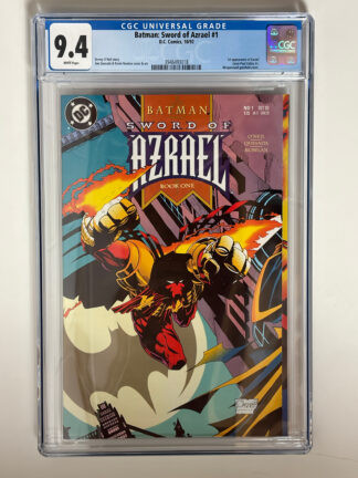 Batman: Sword of Azrael #1 (1992) 1st app. Azrael (Jean-Paul Valley) in CGC 9.4 Near Mint