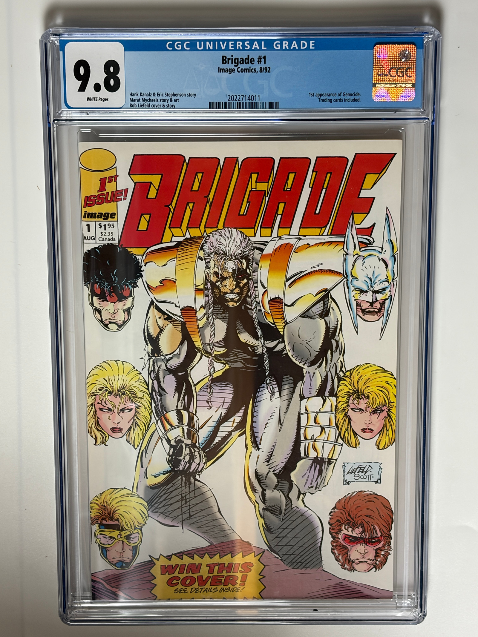 Brigade #1 (1992) 1st app. of Genocide in CGC 9.8 Near Mint/Mint