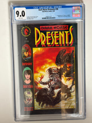 Dark Horse Presents #36 (1990) 1st battle of Aliens vs. Predator in CGC 9.0 Very Fine/Near Mint
