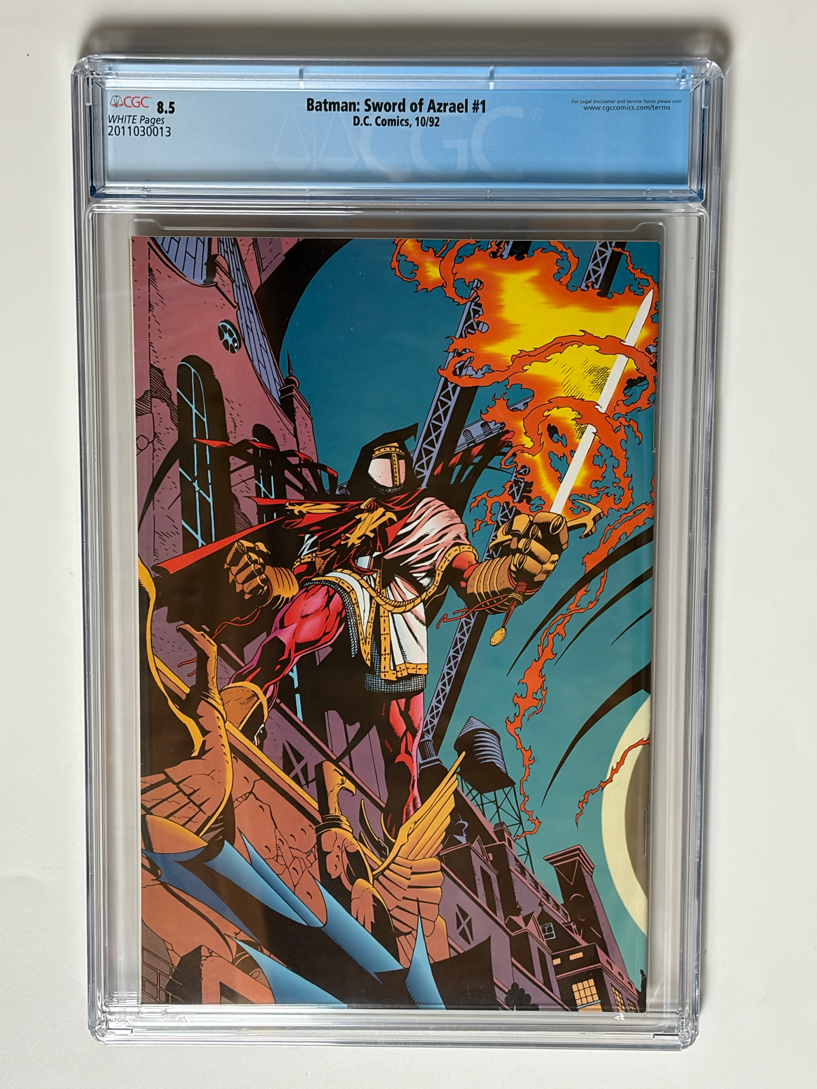 Batman: Sword of Azrael #1 (1992) 1st app. Azrael (Jean-Paul Valley) in CGC 8.5 Very Fine+ - Image 2