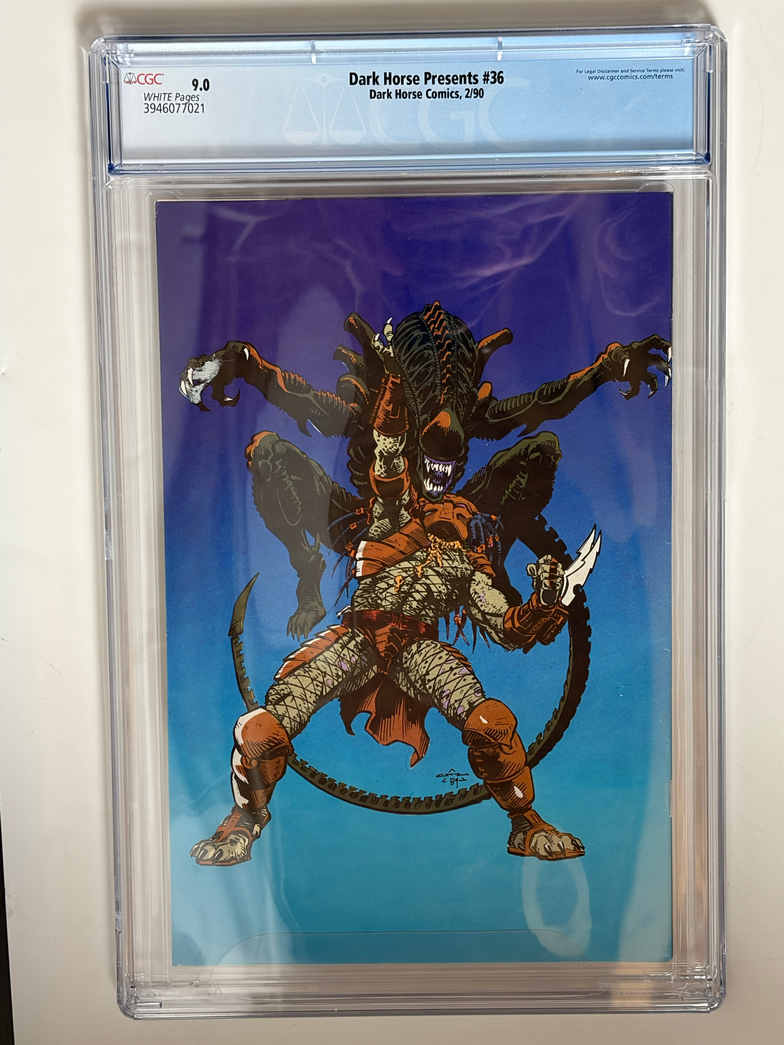 Dark Horse Presents #36 (1990) 1st battle of Aliens vs. Predator in CGC 9.0 Very Fine/Near Mint - Image 2