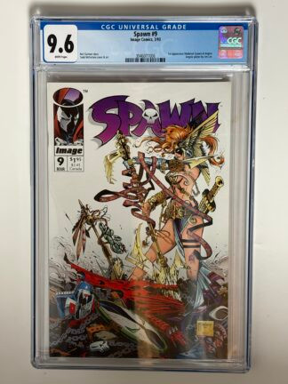 Spawn #9 (1992) 1st app. Angela, 1st app. Medieval Spawn (Sir John of York), 1st app. Cogliostro in CGC 9.6 Near Mint+