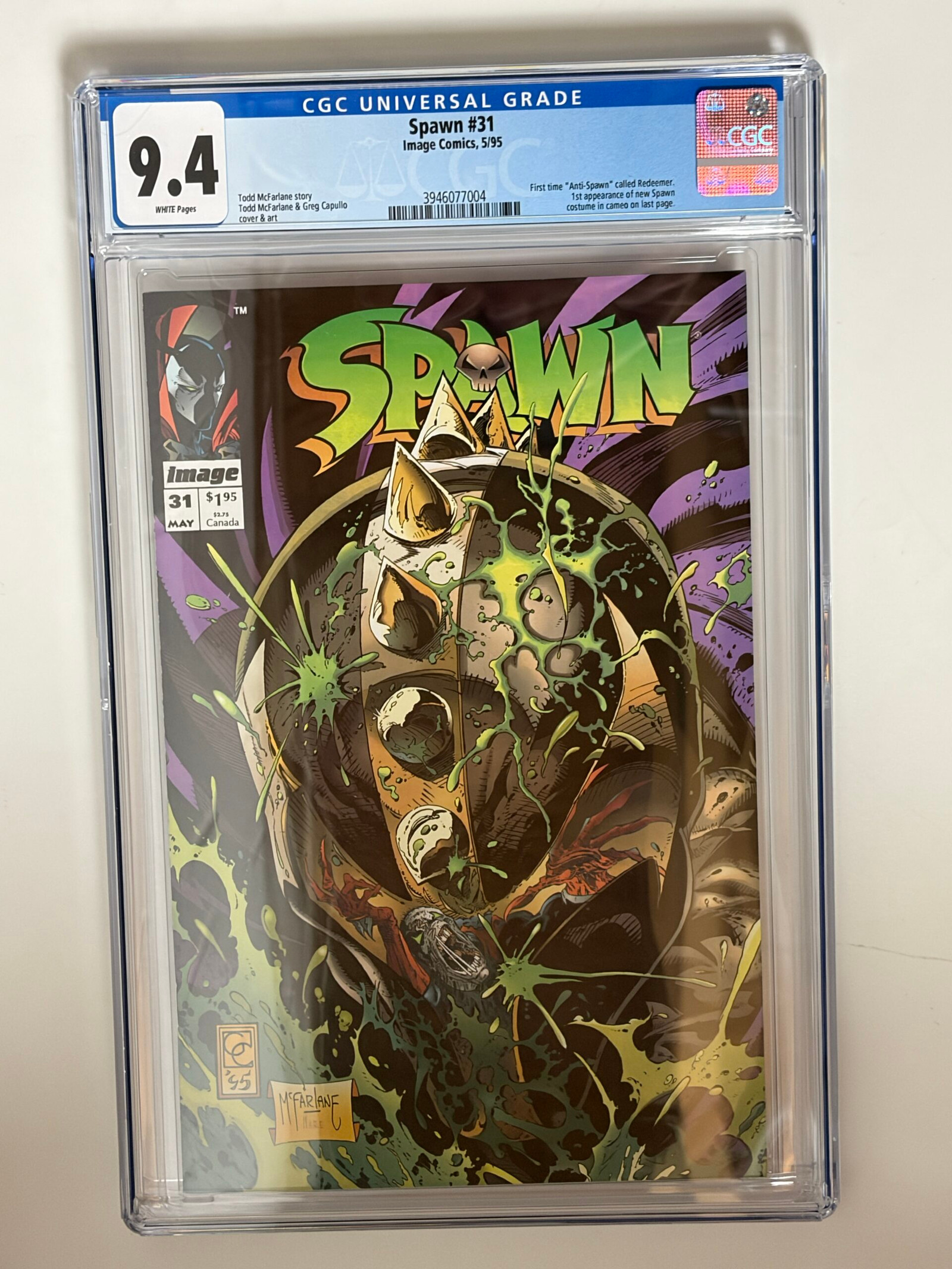 Spawn #31 (1995) 1st app. The Redeemer II (Phil Timper) in CGC 9.4 Near Mint