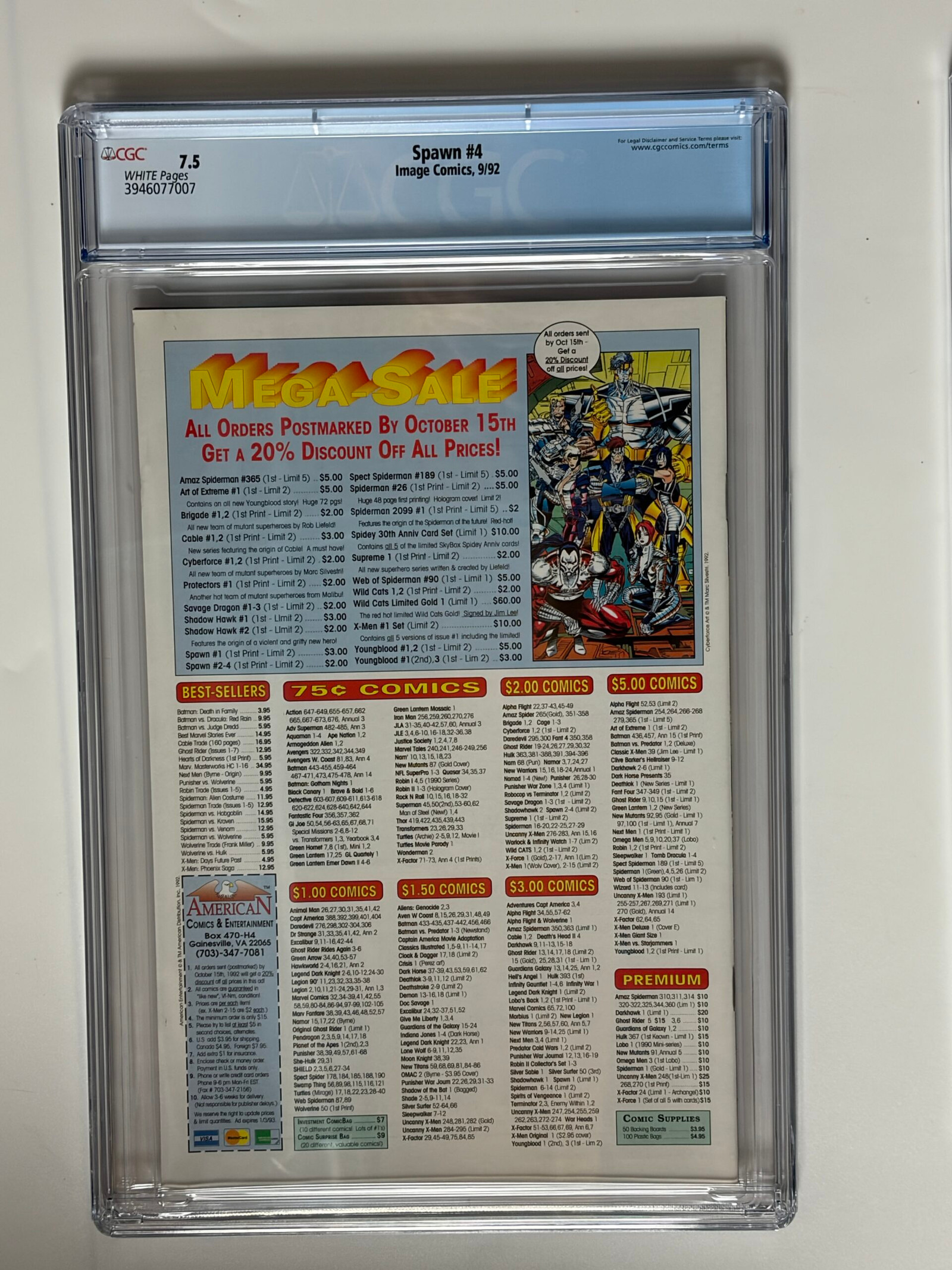 Spawn #4 (1992) 1st cover app. Violator in CGC 7.5 Very Fine- - Image 2
