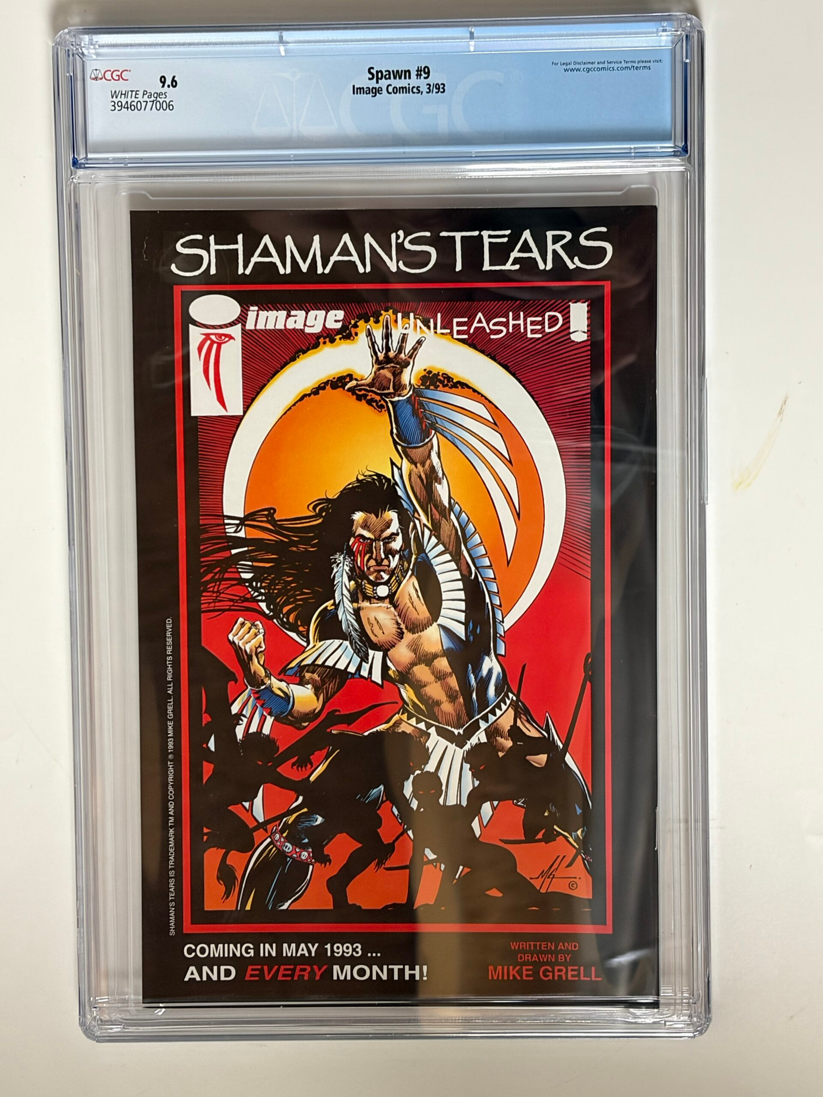 Spawn #9 (1992) 1st app. Angela, 1st app. Medieval Spawn (Sir John of York), 1st app. Cogliostro in CGC 9.6 Near Mint+ - Image 2