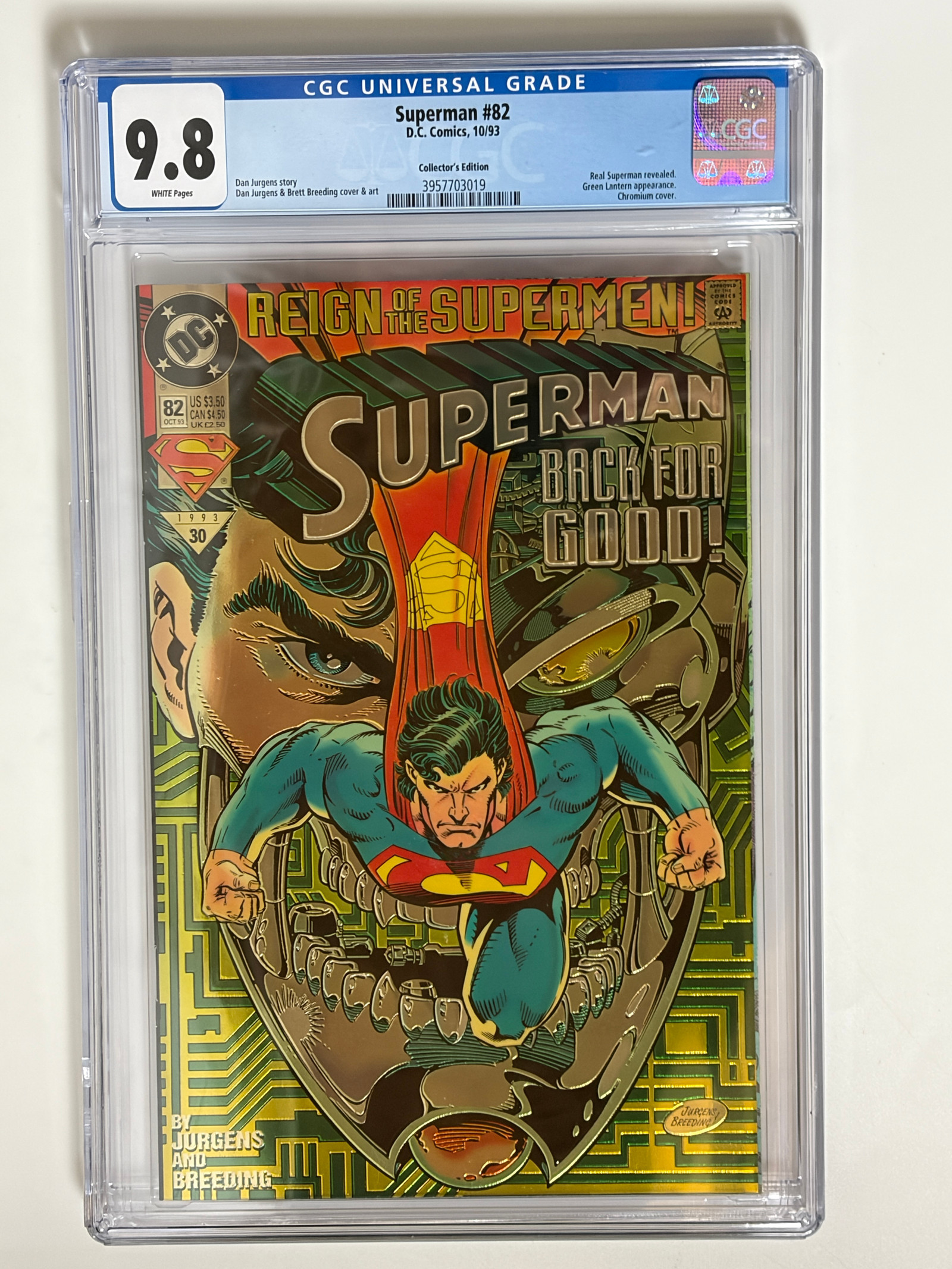 Superman #82 (1996) in CGC 9.8 Near Mint/Mint