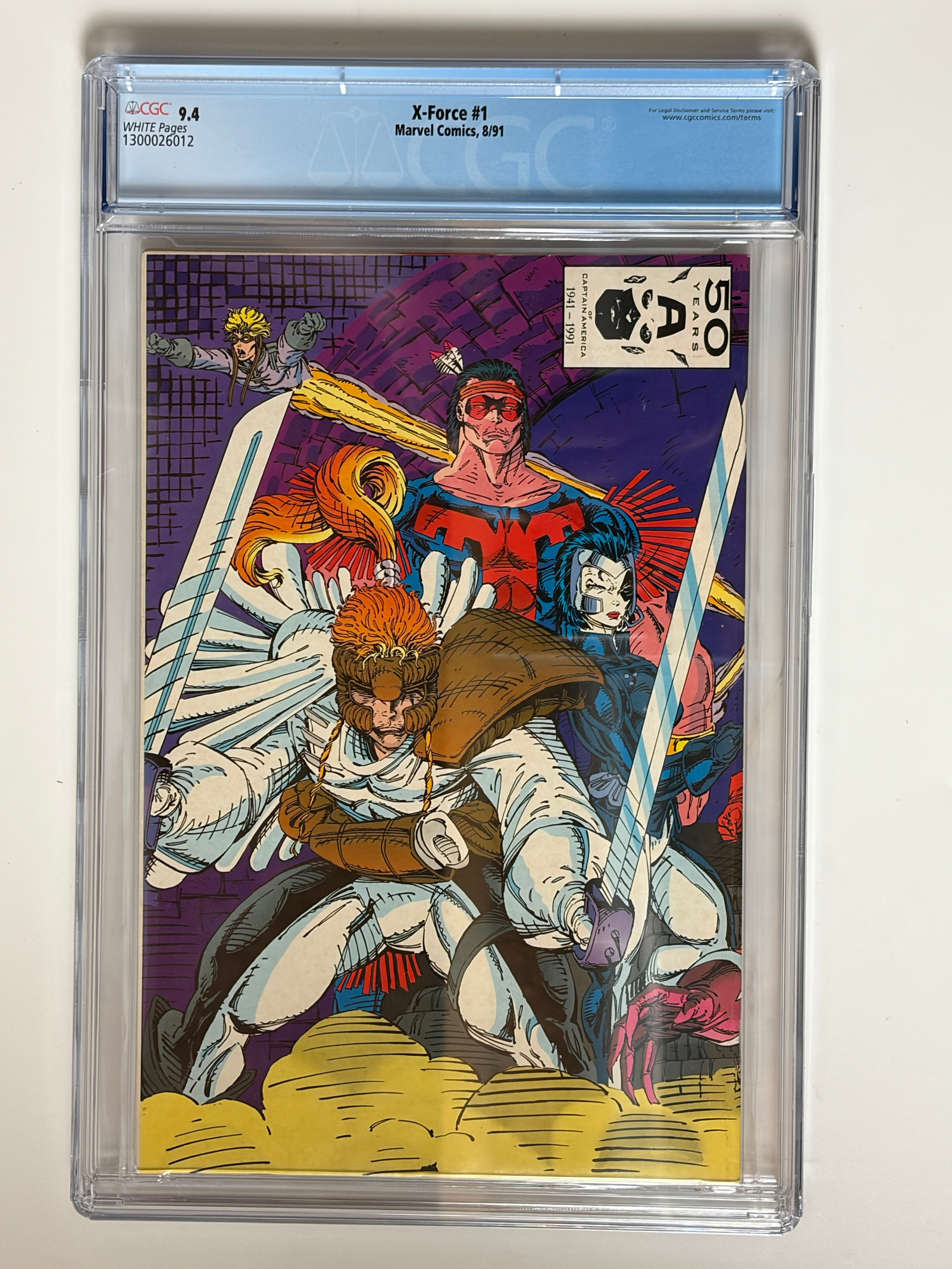 X-Force #1 (1991) 1st solo series of the X-Force, 3rd app. Warpath, 1st cameo app. Tyler Dayspring (named), 1st app. G.W. Bridge in CGC 9.4 Near Mint - Image 2
