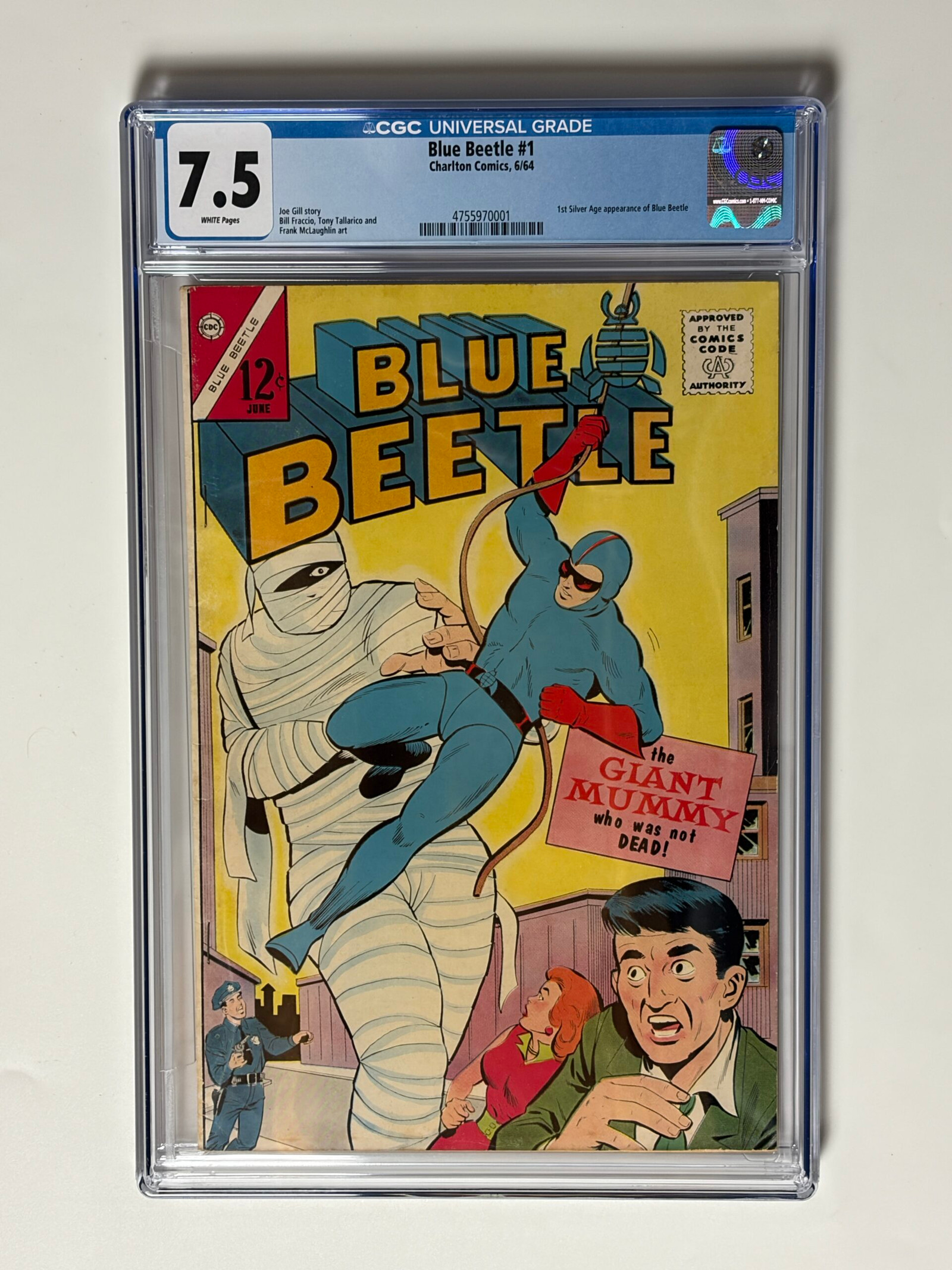 Blue Beetle #1 (1964) in CGC 7.5 Very Fine- (White pages)