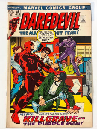 Daredevil #88 (1972) Origin of Black Widow, 1st app. Larry Cranston in 5.0 Very Good/Fine
