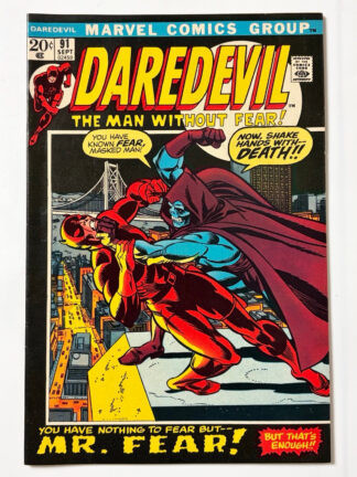 Daredevil #91 (1972) 1st app. Mr. Fear (Larry Cranston) in 9.0 Very Fine/Near Mint