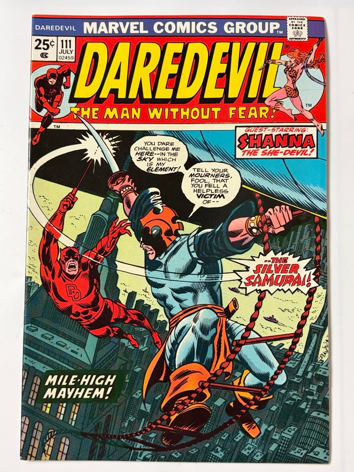 Daredevil #111 (1974) Origin & 1st app. Silver Samurai in 8.5 Very Fine+