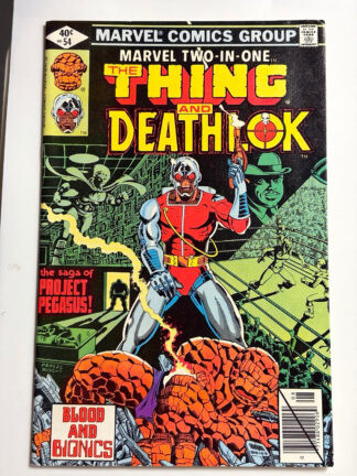 Marvel Two-In-One #54 (1979) 1st team app. The Grapplers, 1st app. Titania (Davida DeVito), 1st app. Screaming Mimi (Melissa Gold) in 9.4 Near Mint