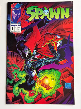 Spawn #1 (1992) Premiere Issue, 1st app. Spawn (Al Simmons), 1st app. Sam & Twitch, 1st app. Malebolgia, 1st cameo app. Jason Wynn in 9.4 Near Mint