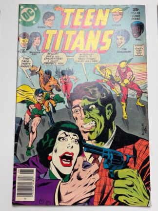 Teen Titans #48 (1977) 1st app. Bumblebee (Karen Beecher), DC's first black female superhero, Bumblebee joins the Teen Titans in 7.5 Very Fine-