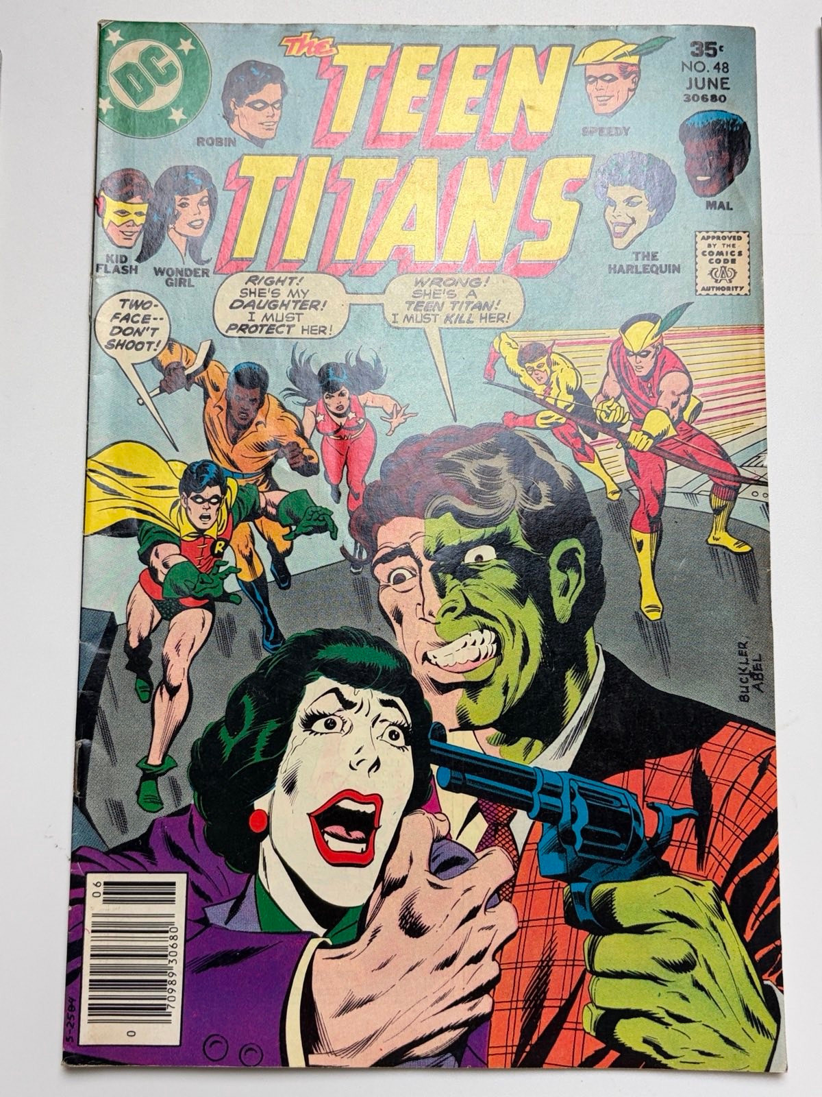 Teen Titans #48 (1977) 1st app. Bumblebee (Karen Beecher), DC's first black female superhero, Bumblebee joins the Teen Titans in 7.5 Very Fine-