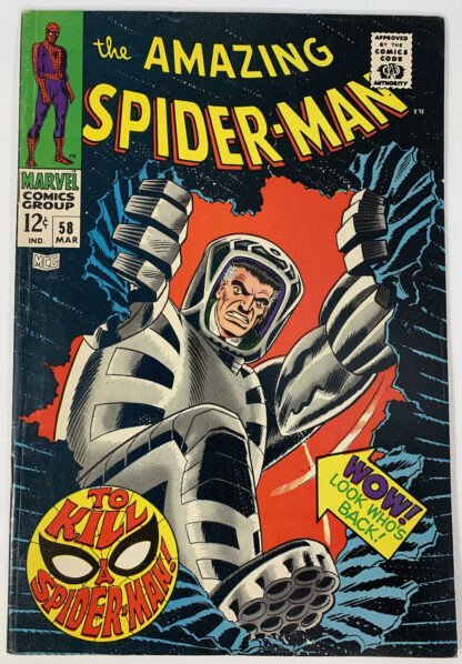 Amazing Spider-Man #58 (1967) 1st app. of Spider-Slayer Mark II